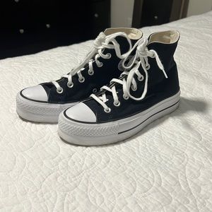 Womens Platform Converse, Black, Size 6
